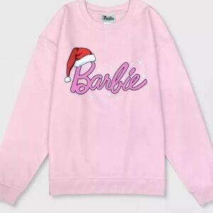 Barbie Pink Sweater with Santa Hat Motif